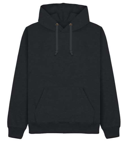 Adult Black Melange Hoodie