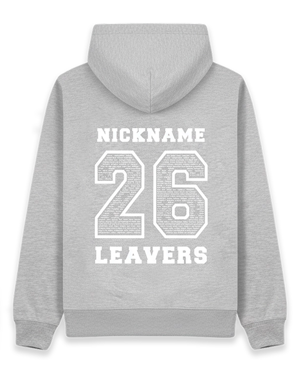 Grey hoodie back design image