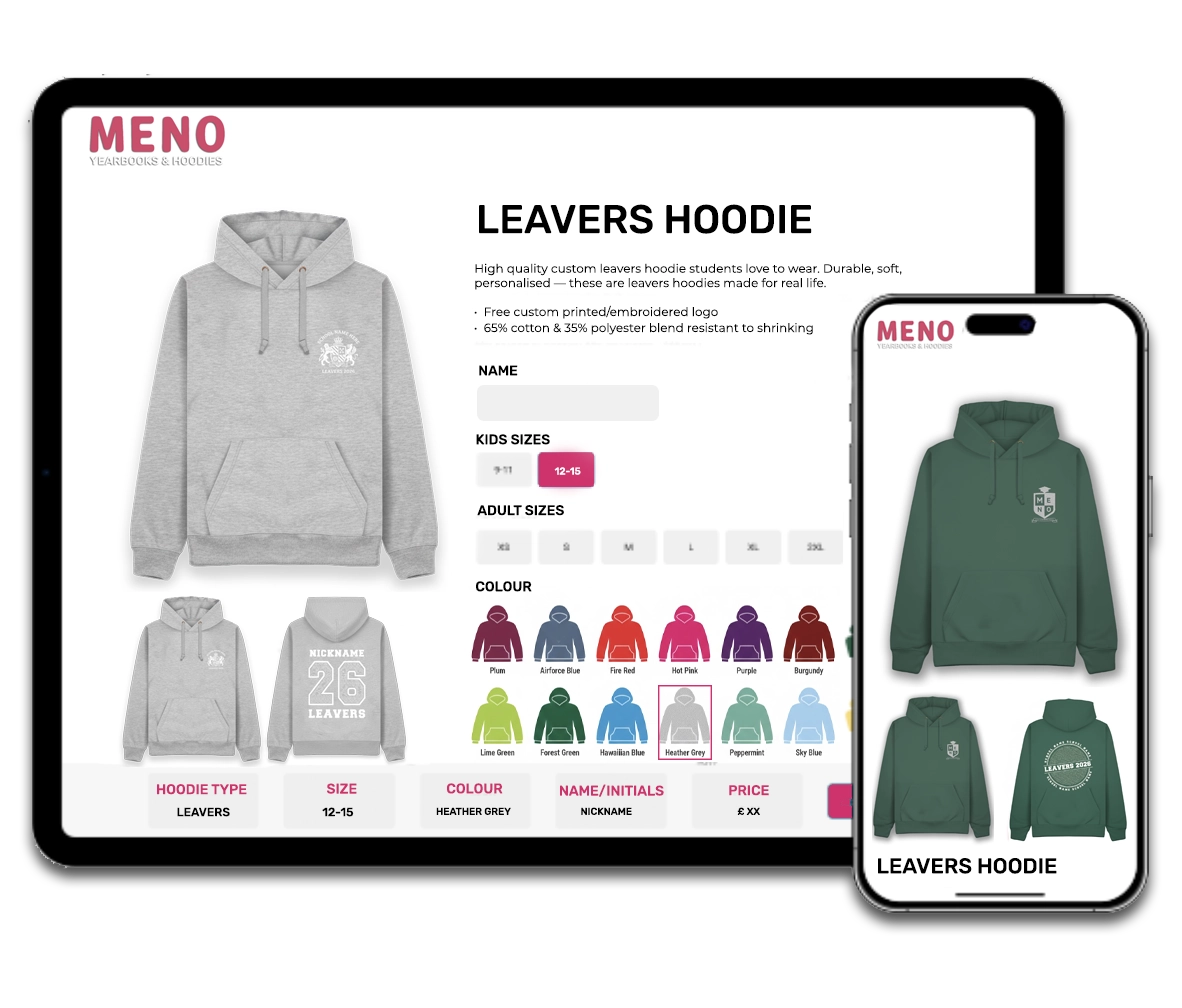 Browsing hoodies in an online store on an iPad