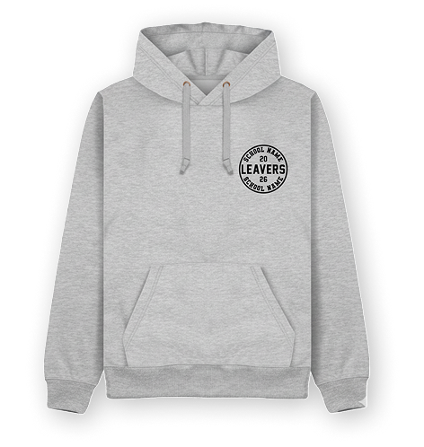 Front designs initials on hoodie