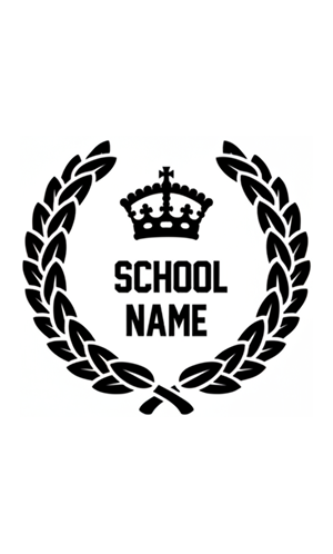 Front designs initials crest