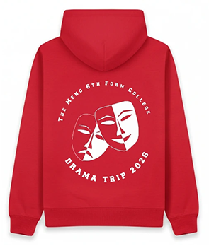 Trip red hoodie back design image